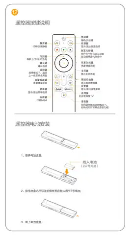 TCL 遥控器外观说明-12